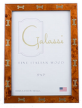 Chestnut Burl Wood with Gold Bone 4x6 Frame