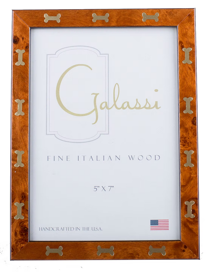 Chestnut Burl Wood with Gold Bone 4x6 Frame