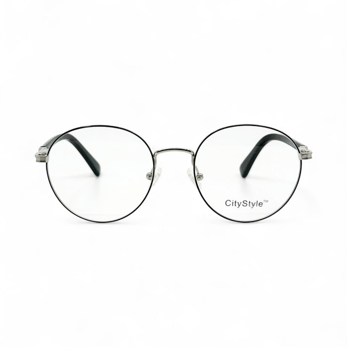 CityStyle_8022_silver_black_round_eyeglasses