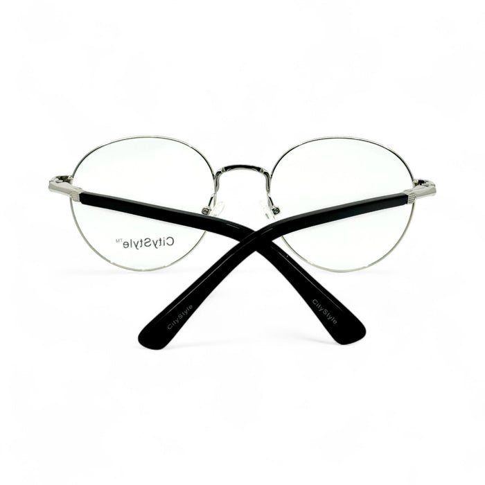 CityStyle_8022_silver_black_round_eyeglasses