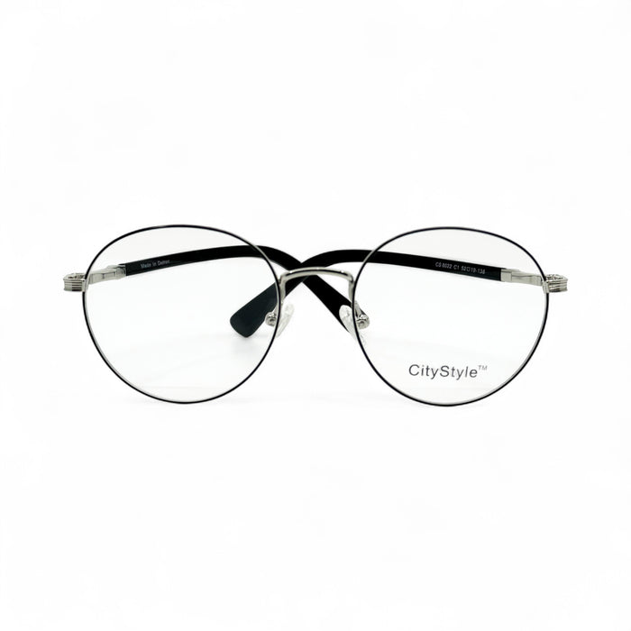 CityStyle_8022_silver_black_round_eyeglasses