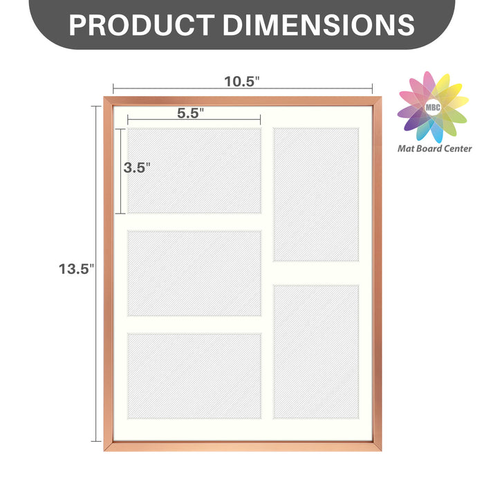 Clearance 11x14 Aluminum Collage Picture Frame for Five 4x6 Photos (6 Pcs per Box)