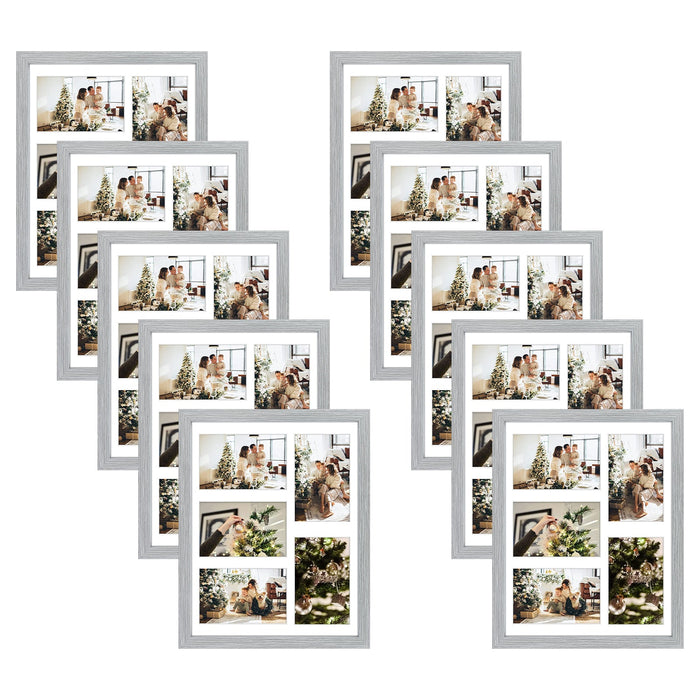 Clearance 11x14 Collage Picture Frames for Five 4x6 Pictures Wood Frame(10 Pcs per Box) Grey