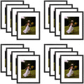 Clearance 11x14 Picture Frame for 8x10 Photo with White Mat and Plexiglass (16 Pcs per Box) Black