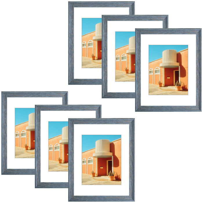 Clearance 11x14 Picture Frame for 8x10 Photo with White Mat and Plexiglass (6 Pcs Per Box) (Copy)