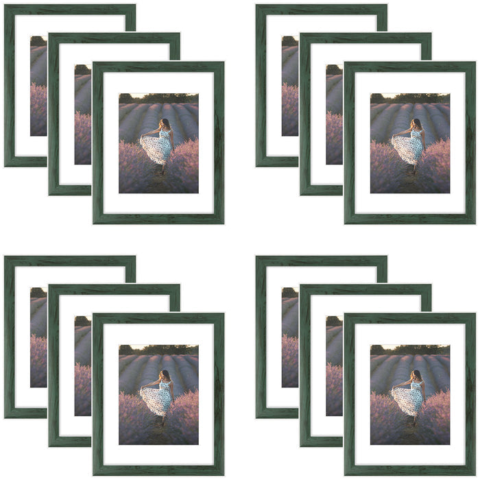 Clearance 11x14 Picture Frame for 8x10 Picture with Plexiglass (12 Pcs Per Box) Green