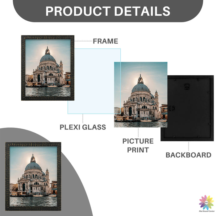 Clearance 11x14 Wood Frame with Plexiglass (10 Pcs Per Box)