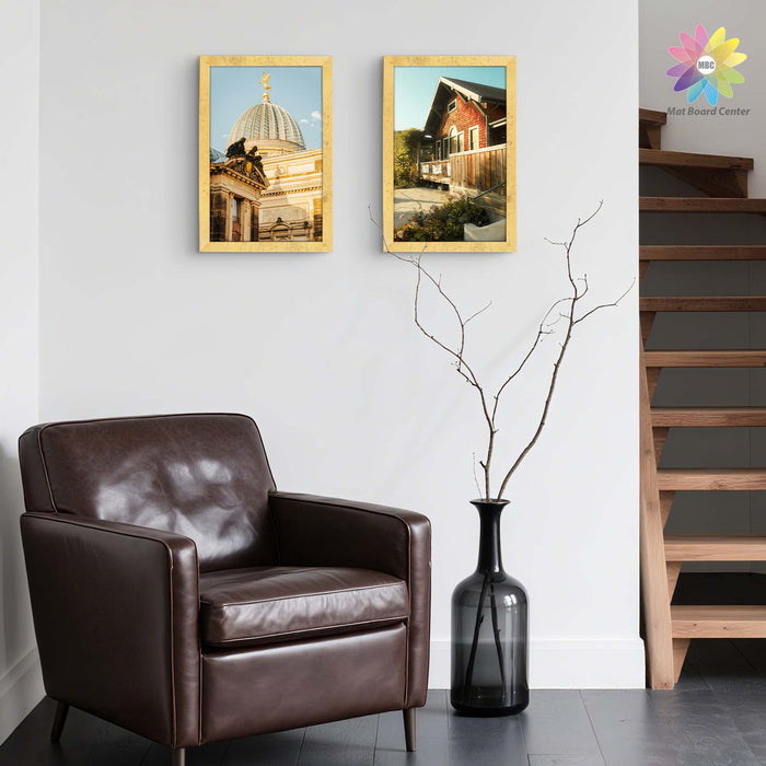 Clearance 11x17 Gold Picture Frame with Real Glass (10 Pcs Per Box)