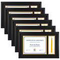 Clearance 11x17.5 Frame for 8.5x11 Picture Black Wood, Solid Smooth (6 Pcs per Box)