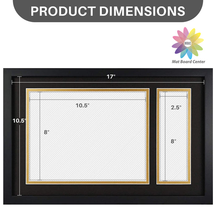 Clearance 11x17.5 Frame for 8.5x11 Picture Black Wood, Solid Smooth (6 Pcs per Box)