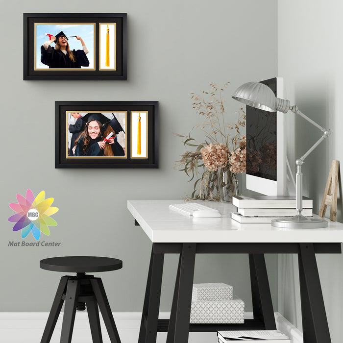 Clearance 11x17.5 Frame for 8.5x11 Picture Black Wood, Solid Smooth (6 Pcs per Box)
