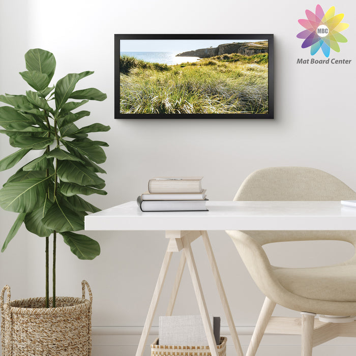 Clearance 11x22 Frame for 8.5x11 and 4x6 Picture Black Wood, Solid Smooth (6 Pcs per Box)
