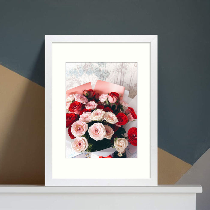 Clearance 12x16 Picture Frame for 8.5x11 Picture with Ivory Mat (8 Pcs per Box)