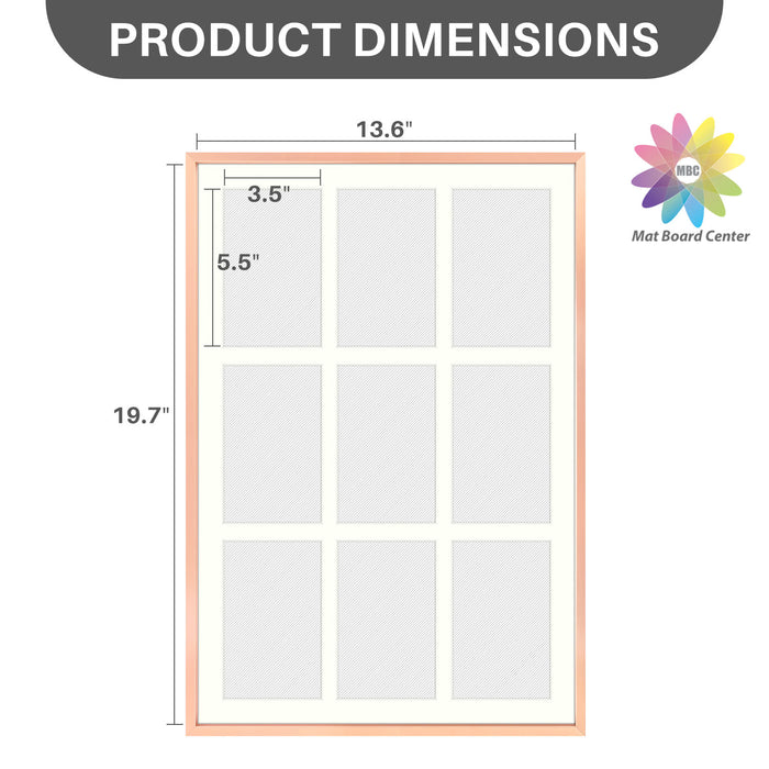 Clearance 13.6x19.7 Aluminum Collage Picture Frame for Nine 4x6 Photos (4 Pcs per Box)