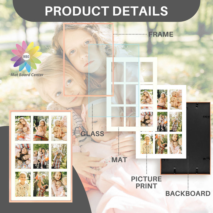 Clearance 13.6x19.7 Aluminum Collage Picture Frame for Nine 4x6 Photos (4 Pcs per Box)
