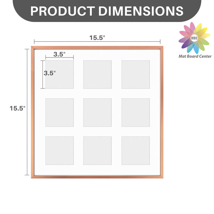 Clearance 16x16 Aluminum Collage Picture Frame for Nine 4x4 Photos (6 Pcs per Box)