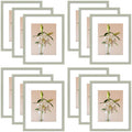 Clearance 16x20 Picture Frames for 11x14 Photo with White Mat and Plexiglass (12 Pcs Per Box) Light Grey
