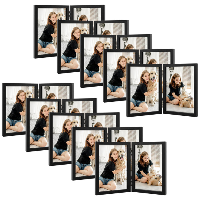 Clearance 4x6 Double Picture Frame (10 Pcs Per Box) Black