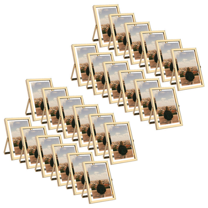 Clearance 4x6 Floating Frame Displays Any Size Photo up to 4 by 6 (24 Pcs Per Box) Gold