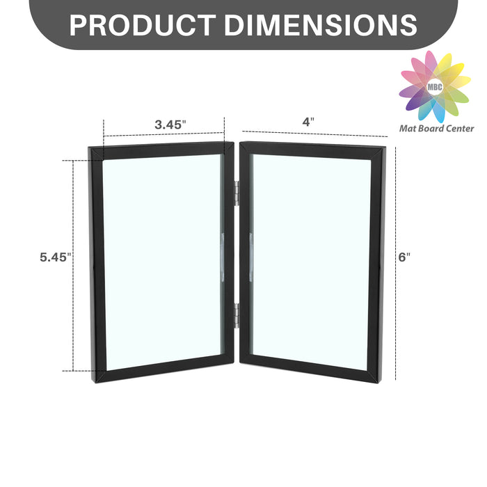 Clearance 4x6 Floating Frame, Double Hinged Metal Frame Displays Any Size Photo up to 4 by 6 (12 Pcs Per Box) (Copy)