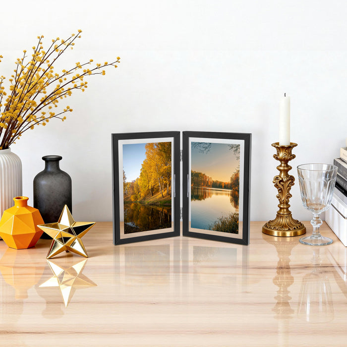 Clearance 4x6 Floating Frame, Double Hinged Metal Frame Displays Any Size Photo up to 4 by 6 (12 Pcs Per Box) (Copy)