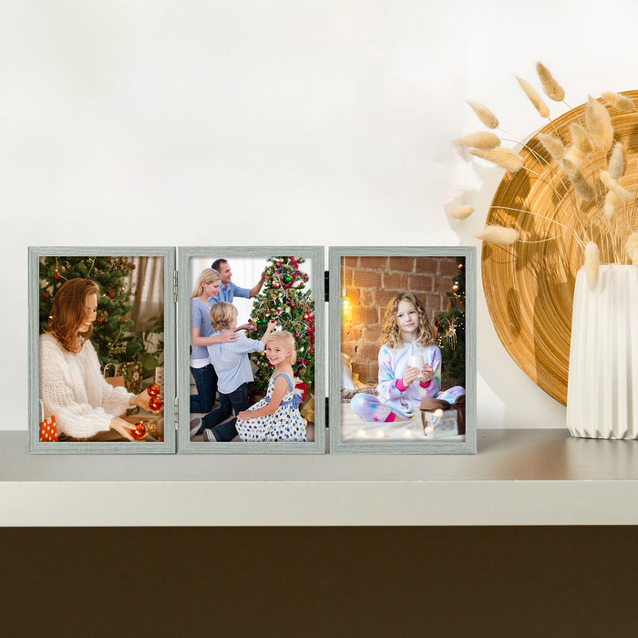 Clearance 4x6 Grey Three Picture Frame (8 Pcs Per Box)