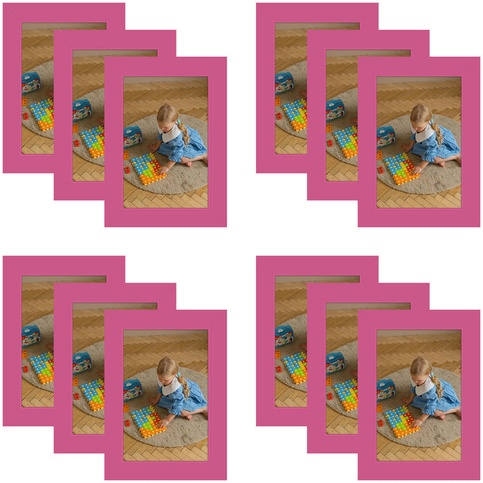 Clearance 4x6 Picture Frame With Real Glass (12 Pcs per Box) Hot Pink