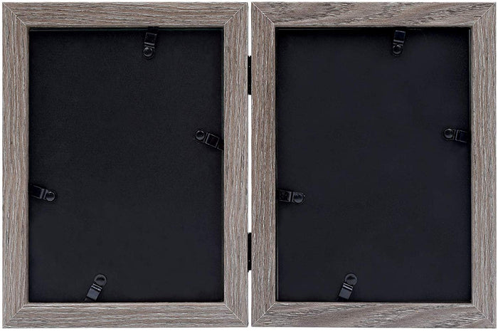 Clearance 5x7 Double Picture Frame Grey (10 Pcs Per Box)