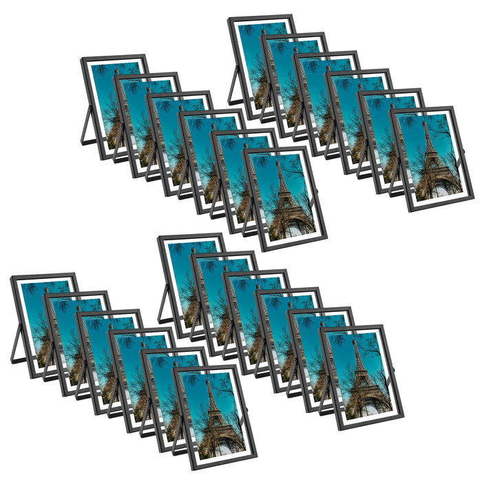Clearance 5x7 Floating Frame Displays Any Size Photo up to 5 by 7 (24 Pcs Per Box) Black