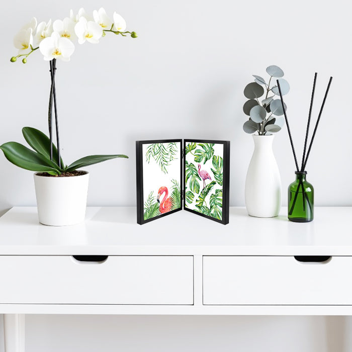 Clearance 5x7 Floating Frame, Double Hinged Metal Frame Displays Any Size Photo up to 5 by 7 (12 Pcs Per Box)
