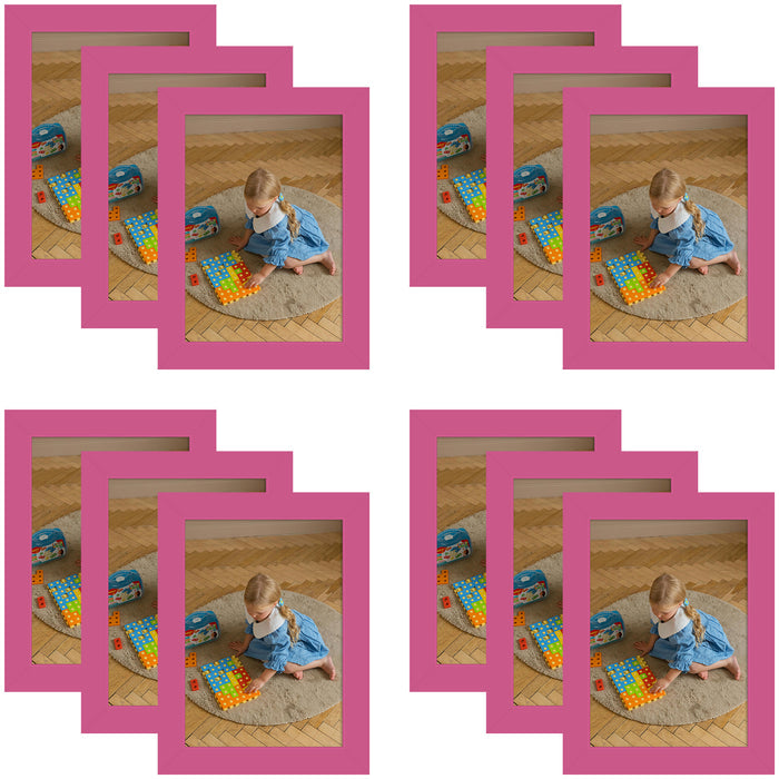 Clearance 5x7 Picture Frame With Real Glass (12 Pcs per Box) Hot Pink