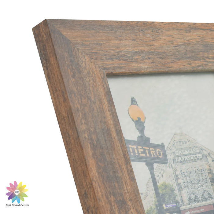 Clearance 5x7 Picture Frame with Real Glass Retro Brown and Distressed White (20 Pcs Per Box)