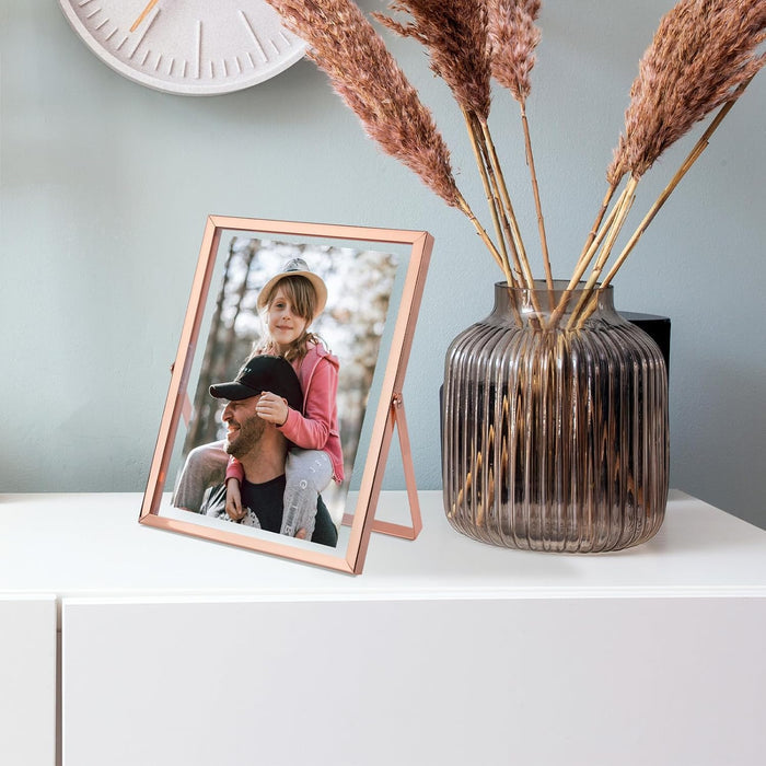 Clearance 6x8 Floating Frame Displays Any Size Photo up to 6 by 8 Rose Gold (24 Pcs Per Box)
