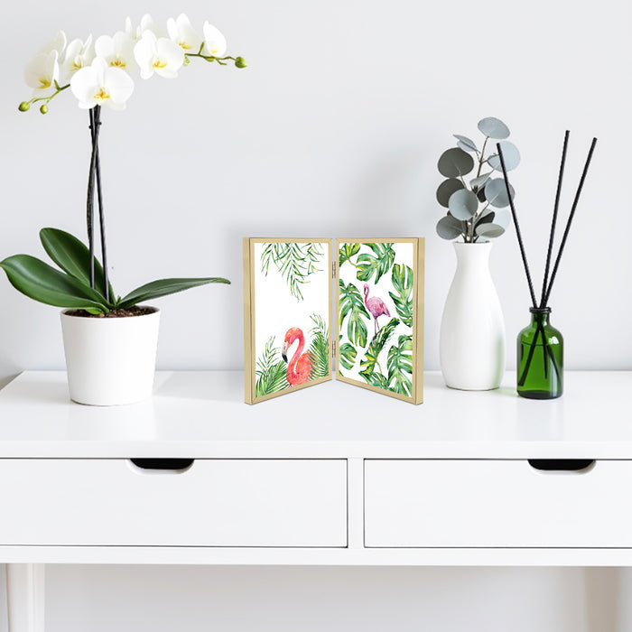 Clearance 6x8 Floating Frame, Double Hinged Metal Frame Displays Any Size Photo up to 6 by 8 (12 Pcs Per Box)