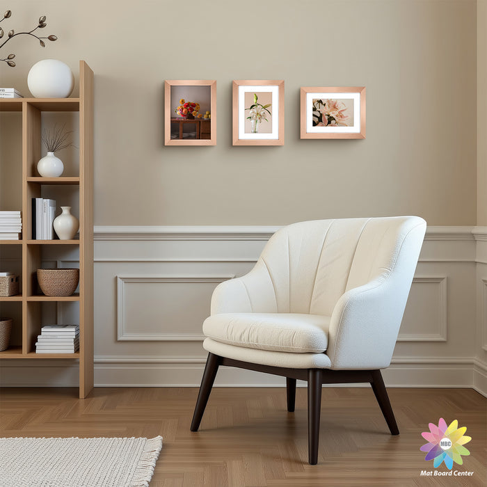 Clearance 6x8 Picture Frames for 4x6 Photo with White Mat and Plexiglass