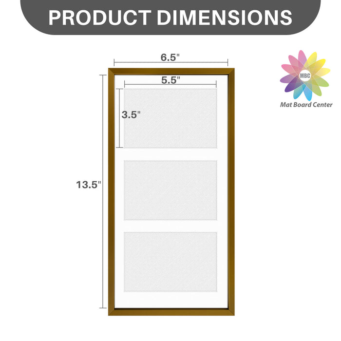Clearance 7x14 Aluminum Collage Picture Frame for Three 4x6 Photos Bronze (12 Pcs Per Box)