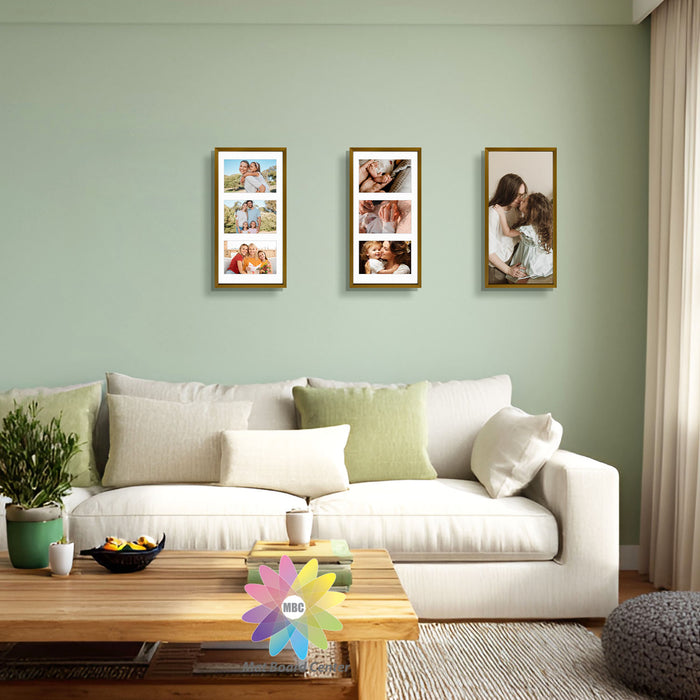 Clearance 7x14 Aluminum Collage Picture Frame for Three 4x6 Photos Bronze (12 Pcs Per Box)