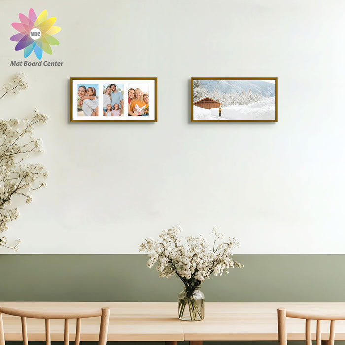 Clearance 7x14 Aluminum Collage Picture Frame for Three 4x6 Photos Bronze (12 Pcs Per Box)
