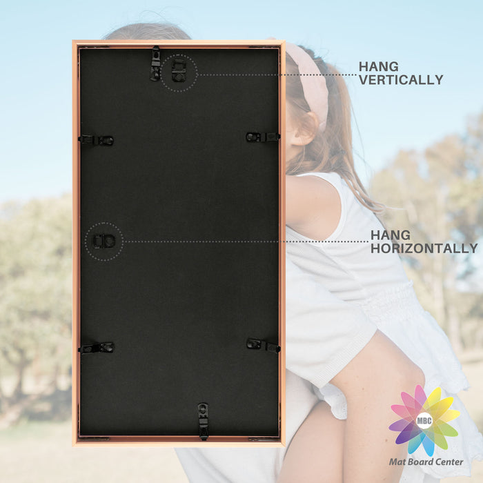Clearance 7x14 Aluminum Collage Picture Frame for Three 4x6 Photos Rose Gold (8 Pcs Per Box)