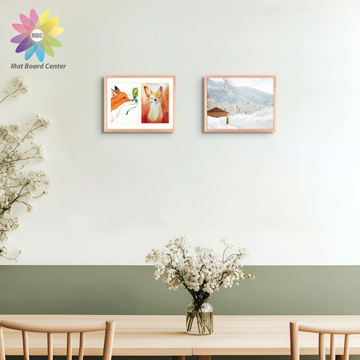 Clearance 8.5x11 Aluminum Collage Picture Frame for Two 5x7 Photos Rose Gold(8 Pcs per Box)