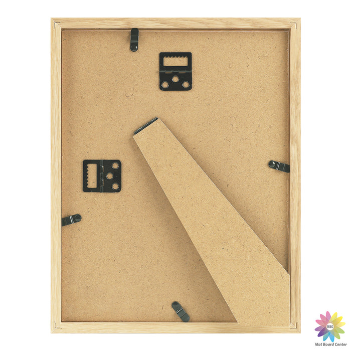 Clearance 8.5x11 Picture Frame For 6x8 Picture With White Mat and Plexiglass Beige (8 Pcs per Box)