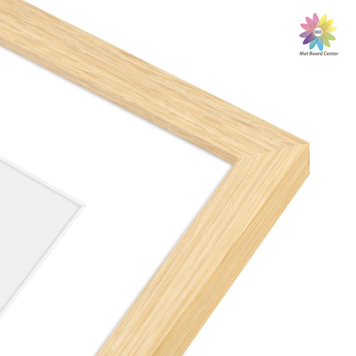 Clearance 8.5x11 Picture Frame For 6x8 Picture With White Mat and Plexiglass Beige (8 Pcs per Box)