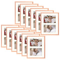 Clearance 8x10 Aluminum Collage Picture Frame for Two 4x6 photos (12 Pcs per Box) Rose Gold