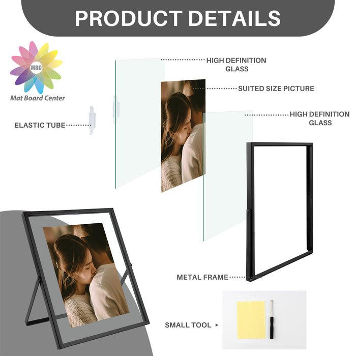 Clearance 8x10 Floating Frame Displays Any Size Photo up to 8 by 10 (24 Pcs Per Box)