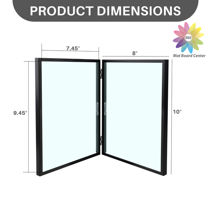 Clearance 8x10 Floating Frame, Double Hinged Metal Frame Displays Any Size Photo up to 8 by 10 (12 Pcs Per Box)