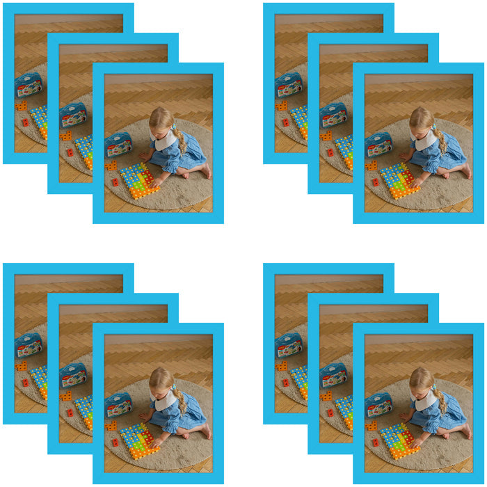 Clearance 8x10 Picture Frame With Real Glass (12 Pcs per Box) Blue