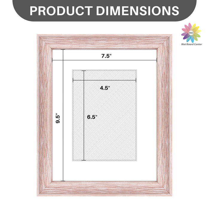 Clearance 8x10 Picture Frame with White Mat and Plexiglass (10 Pcs Per Box)