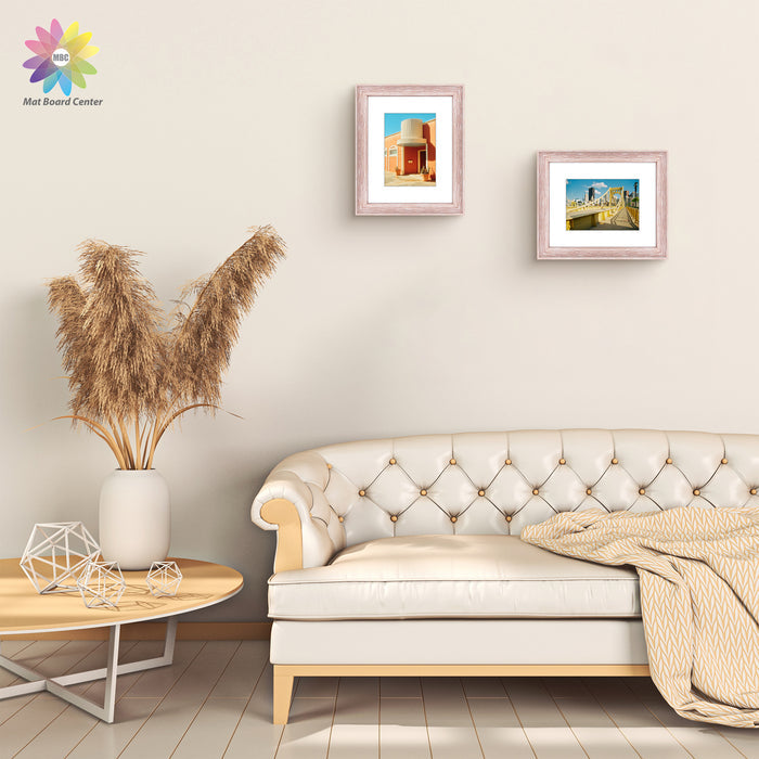 Clearance 8x10 Picture Frame with White Mat and Plexiglass (10 Pcs Per Box)