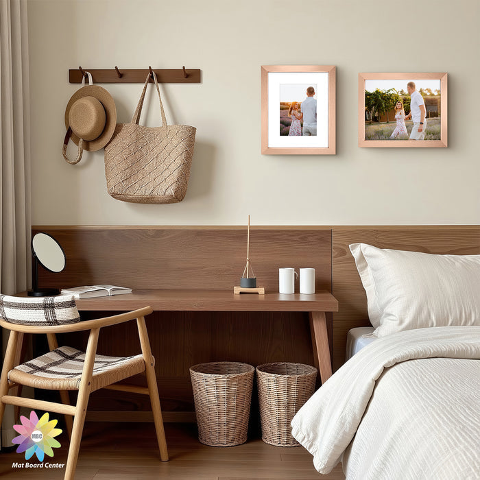 Clearance 8x10 Picture Frames for 5x7 Photo with White Mat and Plexiglass (18 Pcs Per Box)