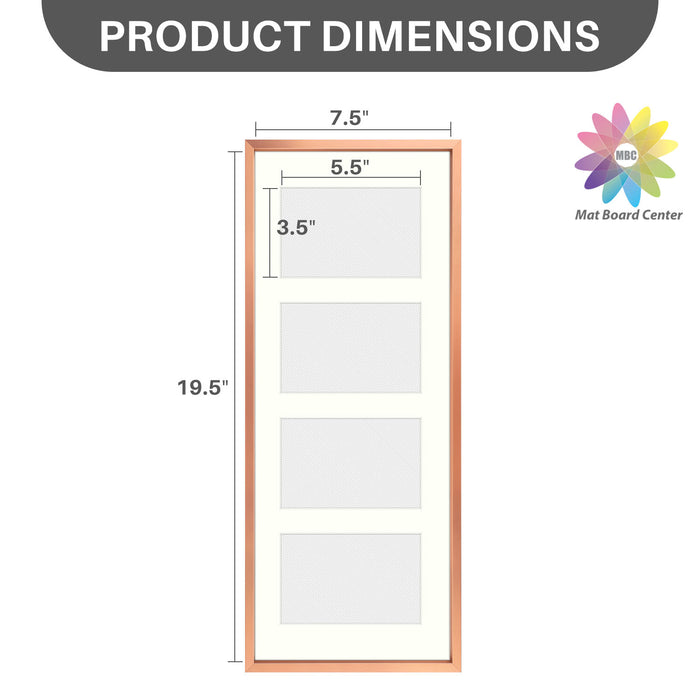 Clearance 8x20 Aluminum Collage Picture Frame for Four 4x6 Photos (6 Pcs Per Box)